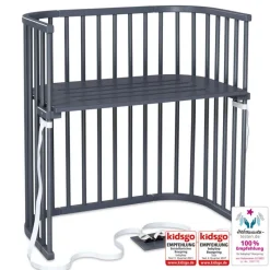 Babybay Cama Co-Sleep Boxspring - lacado cinza pizarra