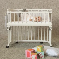 Babybay Grade Lateral Cama Co-Sleep para modelo Maxi e Boxspring - lacado cinza pizarra