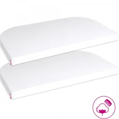 Babybay 2 Lençóis Ajustáveis Jersey Deluxe para Maxi, Midi, Boxspring, Comfort e Comfort Plus - branco