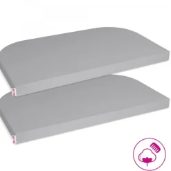Babybay 2 Lençóis Ajustáveis Jersey Deluxe para Maxi, Midi, Boxspring, Comfort e Comfort Plus - cinza