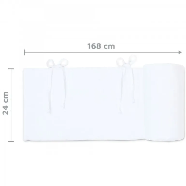 Babybay Protetor de Grades Algodão Orgânico para Maxi, Boxspring, Comfort e Comfort Plus - branco