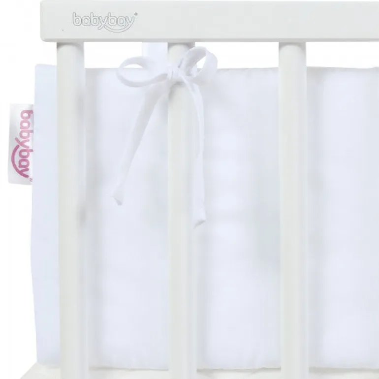 Babybay Protetor de Grades Algodão Orgânico para Maxi, Boxspring, Comfort e Comfort Plus - branco