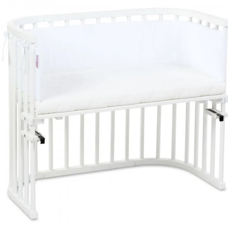 Babybay Protetor de Grades Algodão Orgânico para Maxi, Boxspring, Comfort e Comfort Plus - branco