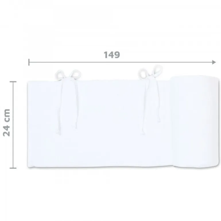 Babybay Protetor de Grades Algodão Orgânico para modelo Original - branco