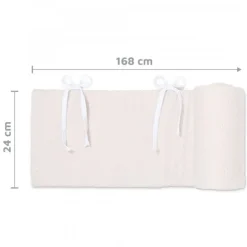 Babybay Protetor de Grades Algodão Orgânico Royal para Maxi, Boxspring, Comfort e Comfort Plus - beige