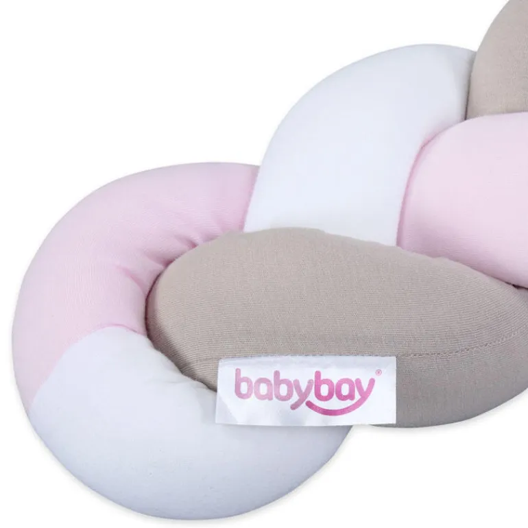 Babybay Rolo Trançado para todos os modelos - branco/beige/rosado