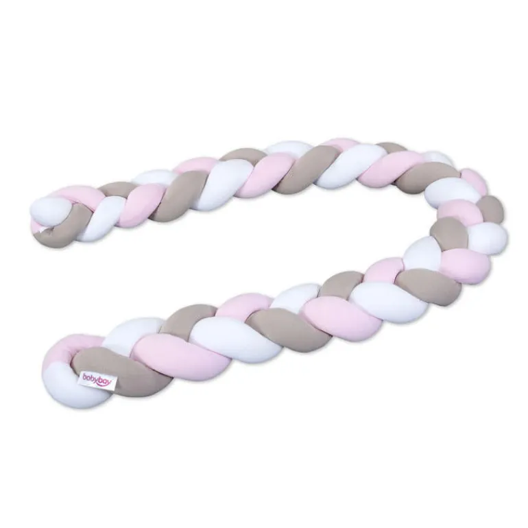 Babybay Rolo Trançado para todos os modelos - branco/beige/rosado