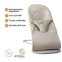 BabyBjorn Espreguiçadeira Balance Soft Woven/Jersey/Mesh - Beige Claro