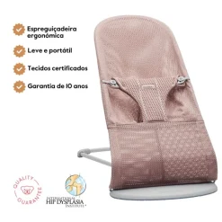 BabyBjorn Espreguiçadeira Bliss Mesh - Rosa Palo