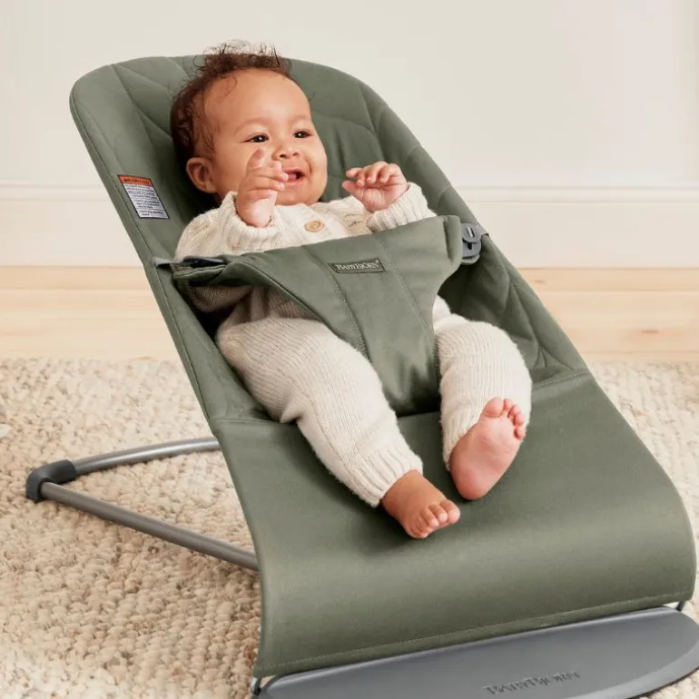BabyBjorn Espreguiçadeira Bliss Woven Pétala - Verde Oscuro