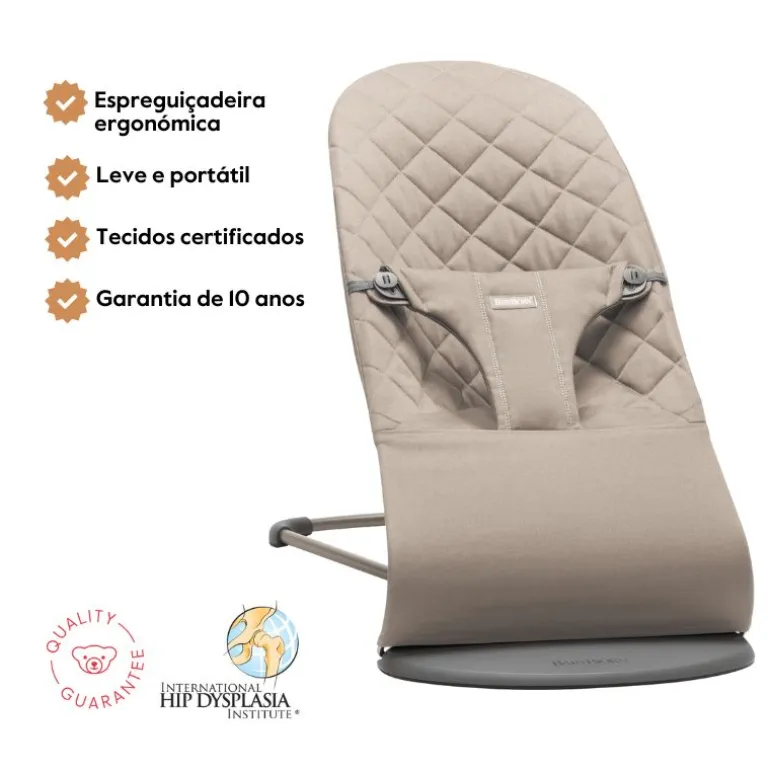 BabyBjorn Espreguiçadeira Bliss Woven Classic - Gris Arena