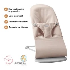 BabyBjorn Espreguiçadeira Bliss Woven Melange - Rosa Claro