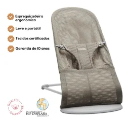 BabyBjorn Espreguiçadeira Bliss Mesh - Gris Arena