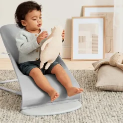 BabyBjorn Espreguiçadeira Bliss Woven Pétala - Gris Claro