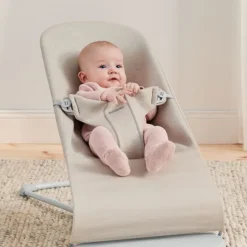 BabyBjorn Espreguiçadeira Bliss 3D Jersey - Beige Claro