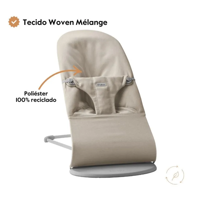 BabyBjorn Espreguiçadeira Bliss Woven Melange - Beige Claro
