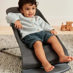 BabyBjorn Espreguiçadeira Bliss Woven Pétala - Antracita