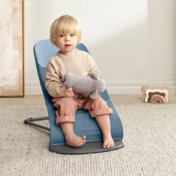 BabyBjorn Espreguiçadeira Bliss Woven Melange - Azul