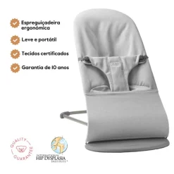 BabyBjorn Espreguiçadeira Bliss Woven Melange - Gris Claro