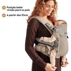 Babybjorn Mochila Porta Bebé Harmony - Plata Mesh