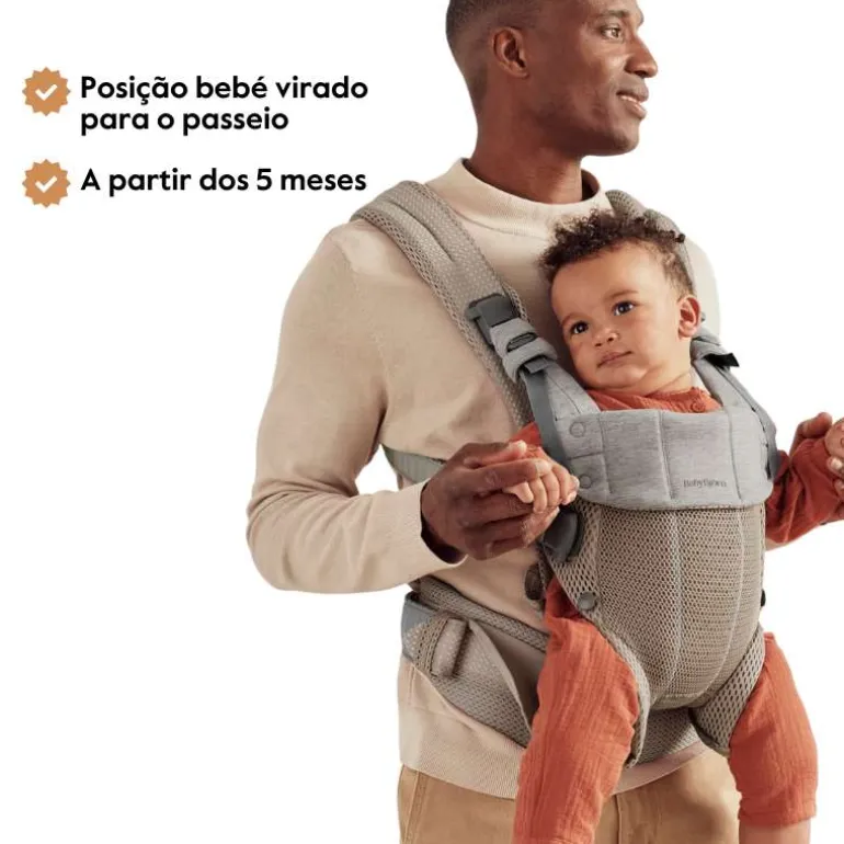 Babybjorn Mochila Porta Bebé Harmony - Plata Mesh