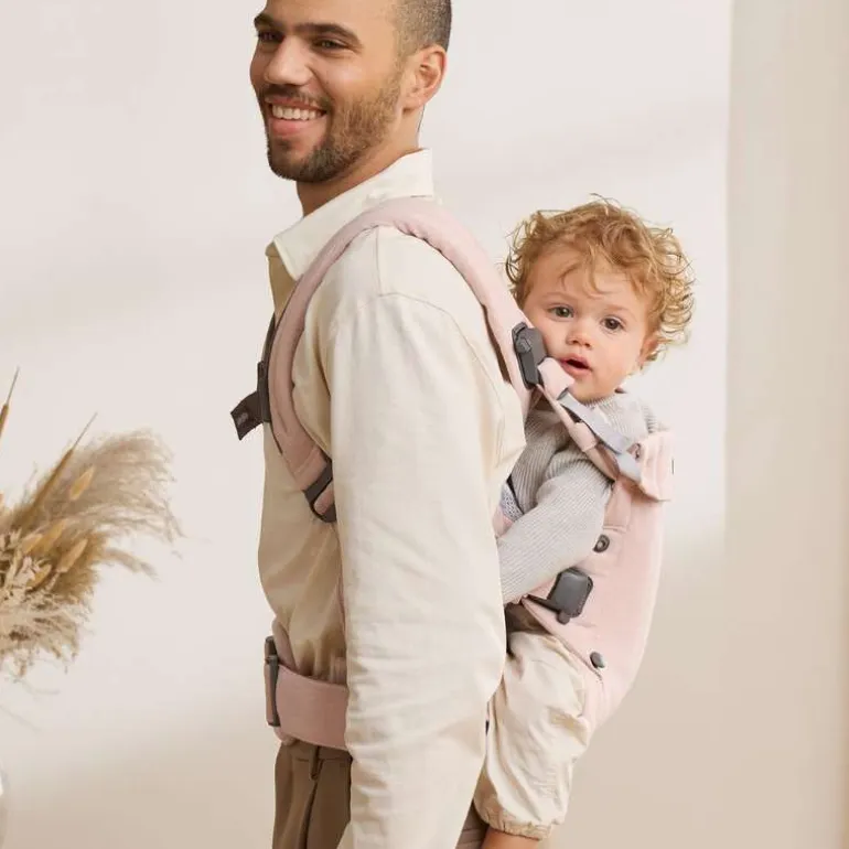 Babybjorn Mochila Porta Bebé Harmony Woven Melange - Rosa Claro