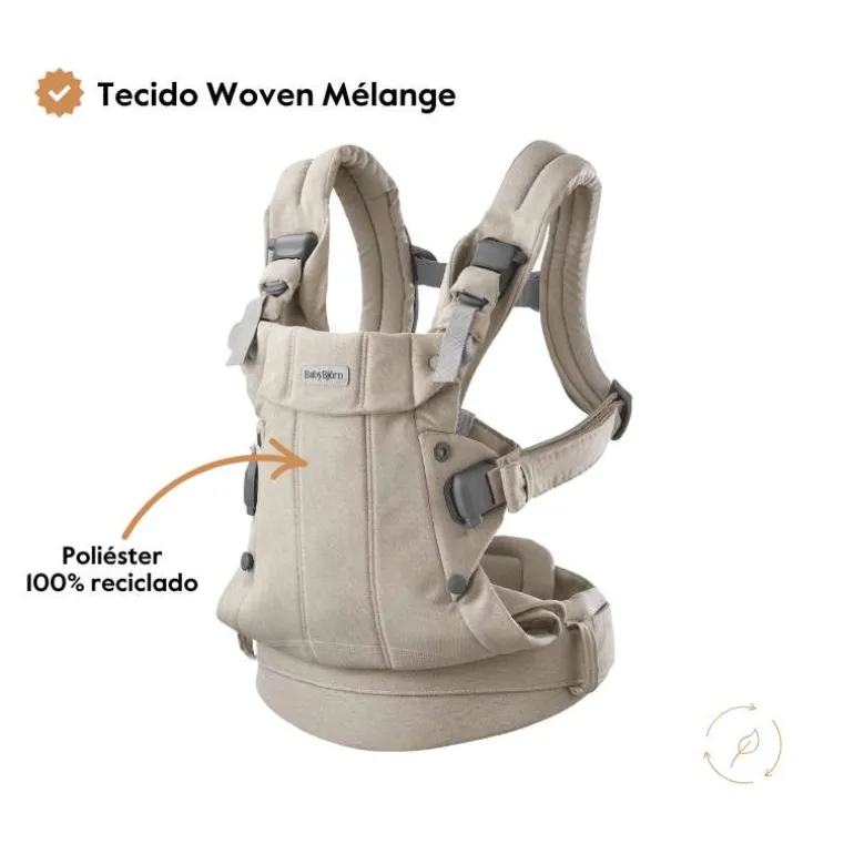Babybjorn Mochila Porta Bebé Harmony Woven Melange - Azul