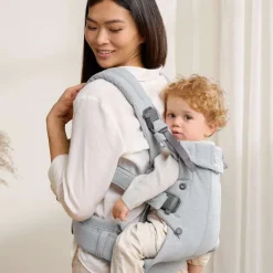 Babybjorn Mochila Porta Bebé Harmony Woven Melange - Gris Claro