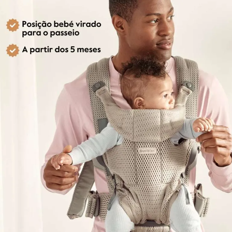 BabyBjorn Mochila Porta Bebé Move Mesh - Azul Marino
