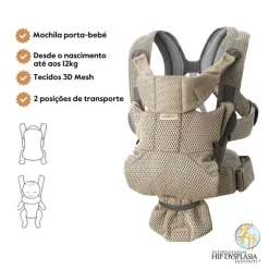 BabyBjorn Mochila Porta Bebé Move Mesh - Gris/Beige