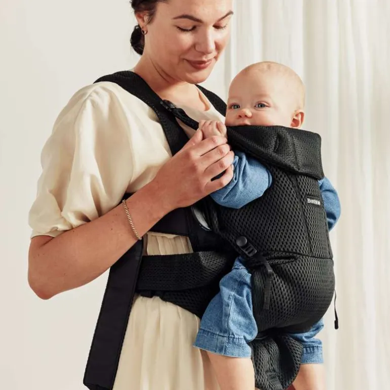 BabyBjorn Mochila Porta Bebé Move Mesh - Negro