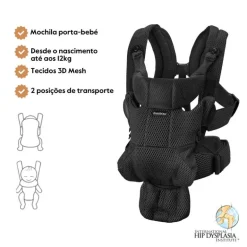 BabyBjorn Mochila Porta Bebé Move Mesh - Negro