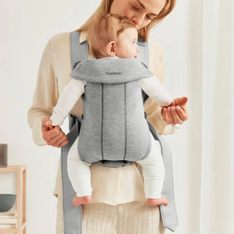 BabyBjorn Mochila Porta Bebé Mini 3D Jersey - Gris Claro