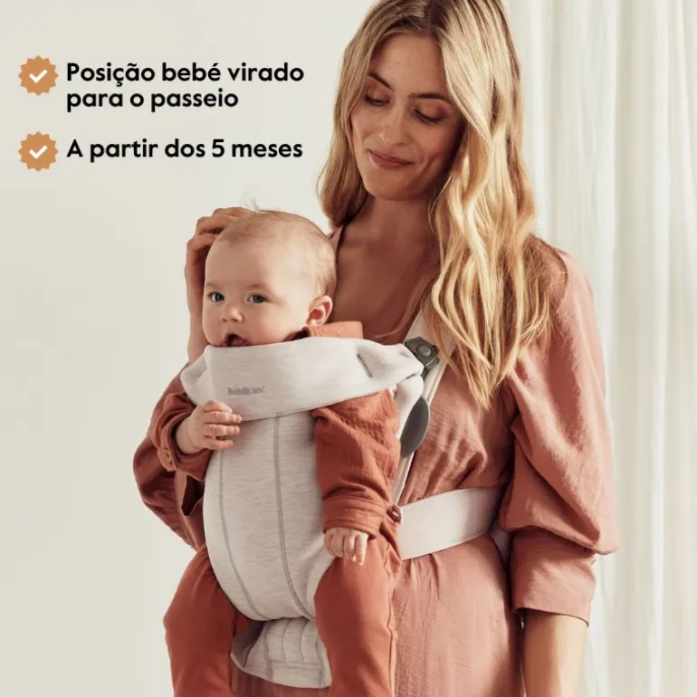 BabyBjorn Mochila Porta Bebé Mini Cotton - Índigo Vintage