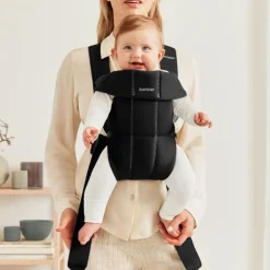 BabyBjorn Mochila Porta Bebé Mini Cotton - Negro
