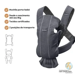 BabyBjorn Mochila Porta Bebé Mini Mesh - Antracita