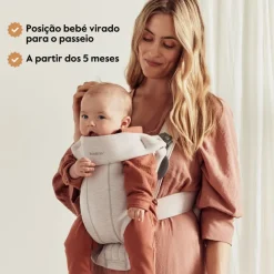 BabyBjorn Mochila Porta Bebé Mini Mesh - Rosa Perla