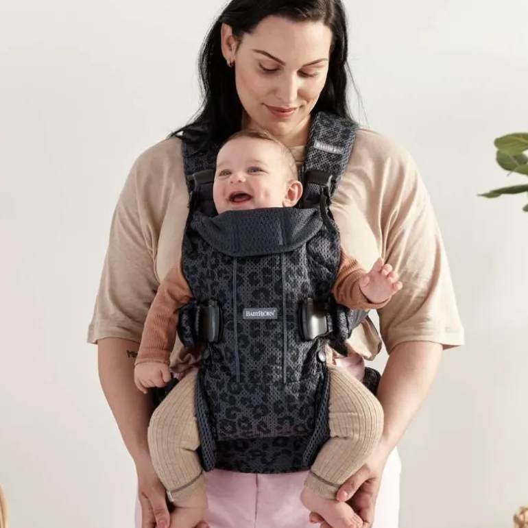 BabyBjorn Mochila Porta Bebé One Air - Antracita/Leopard