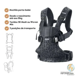 BabyBjorn Mochila Porta Bebé One Air - Antracita/Leopard