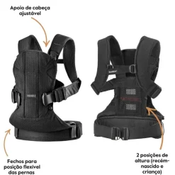 BabyBjorn Mochila Porta Bebé One Woven Mix - Gris oscuro