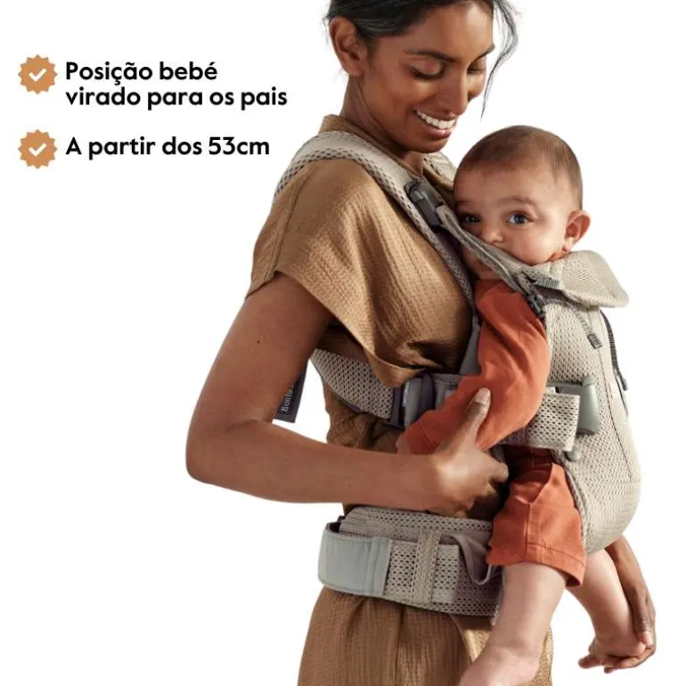 BabyBjorn Mochila Porta Bebé One Woven Mix - Negro