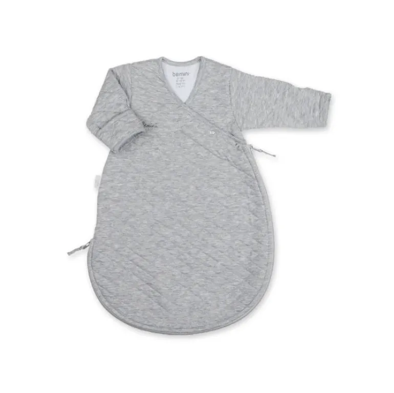 Bemini Saco de Dormir 0-1m (tog 1,5) - Grey marled pady quilted jersey
