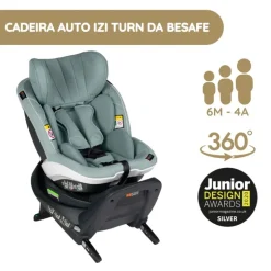 BeSafe Cadeira Auto iZi Turn i-Size - Sea Green Mélange