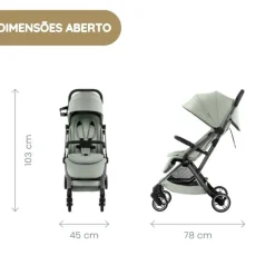 Britax Römer Carrinho de Bebé Flylite - Sage Green