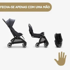 Bugaboo Carrinho de Bebé Butterfly - Black/Midnight Black