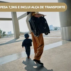 Bugaboo Carrinho de Bebé Butterfly - Black/Desert Taupe