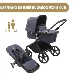 Bugaboo Carrinho de Bebé Fox Cub completo - Stormy blue