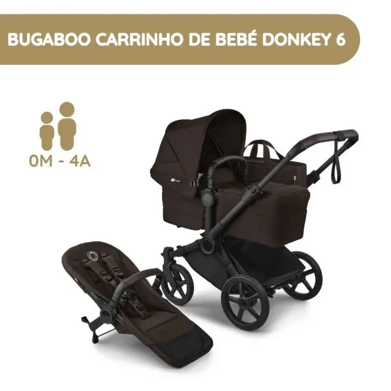 Bugaboo Donkey 6 Carrinho de Bebé - Cocoa Brown