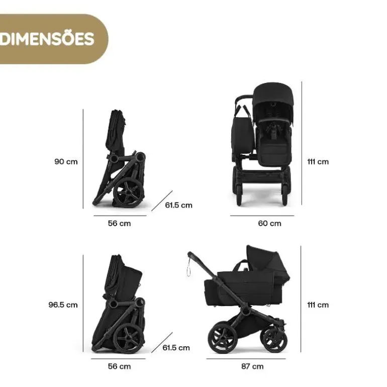 Bugaboo Donkey 6 Carrinho de Bebé - Cocoa Brown