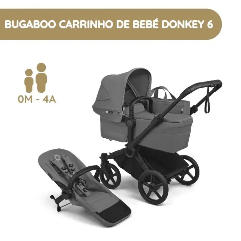 Bugaboo Donkey 6 Carrinho de Bebé - Moon Grey